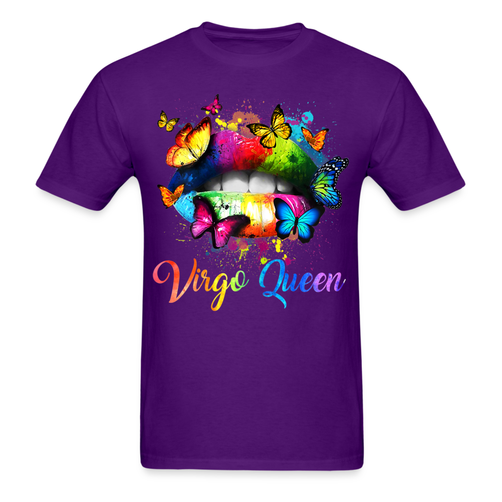 VIRGO RAINBOW LIPS UNISEX SHIRT - purple
