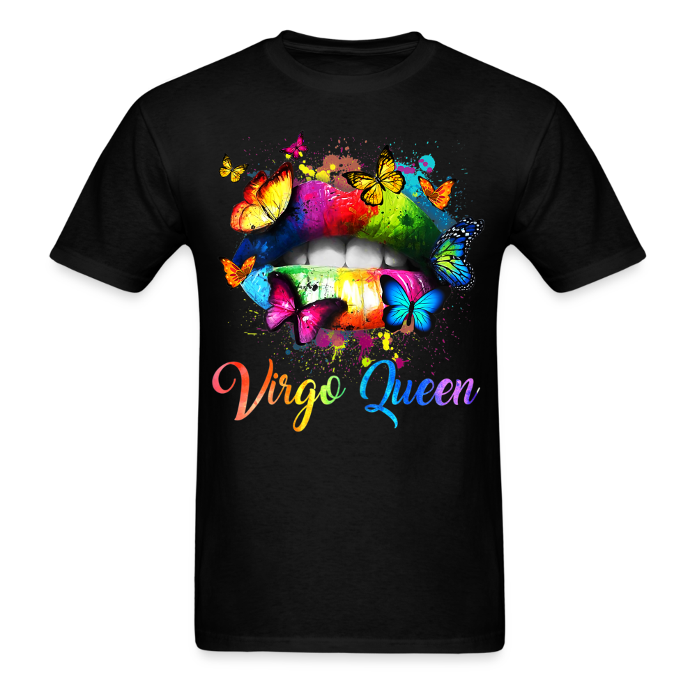 VIRGO RAINBOW LIPS UNISEX SHIRT - black