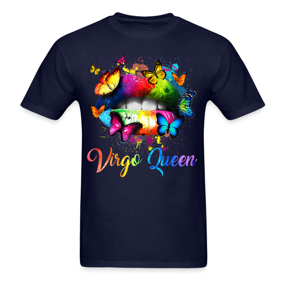 VIRGO RAINBOW LIPS UNISEX SHIRT - navy