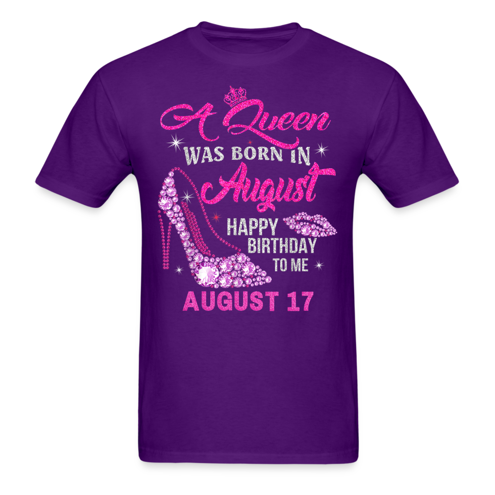 17TH AUGUST QUEEN UNISEX SHIRT - purple