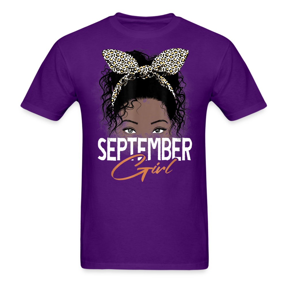 SEPTEMBER AFRO GIRL UNISEX SHIRT - purple