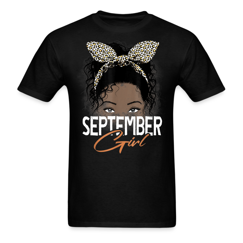 SEPTEMBER AFRO GIRL UNISEX SHIRT - black