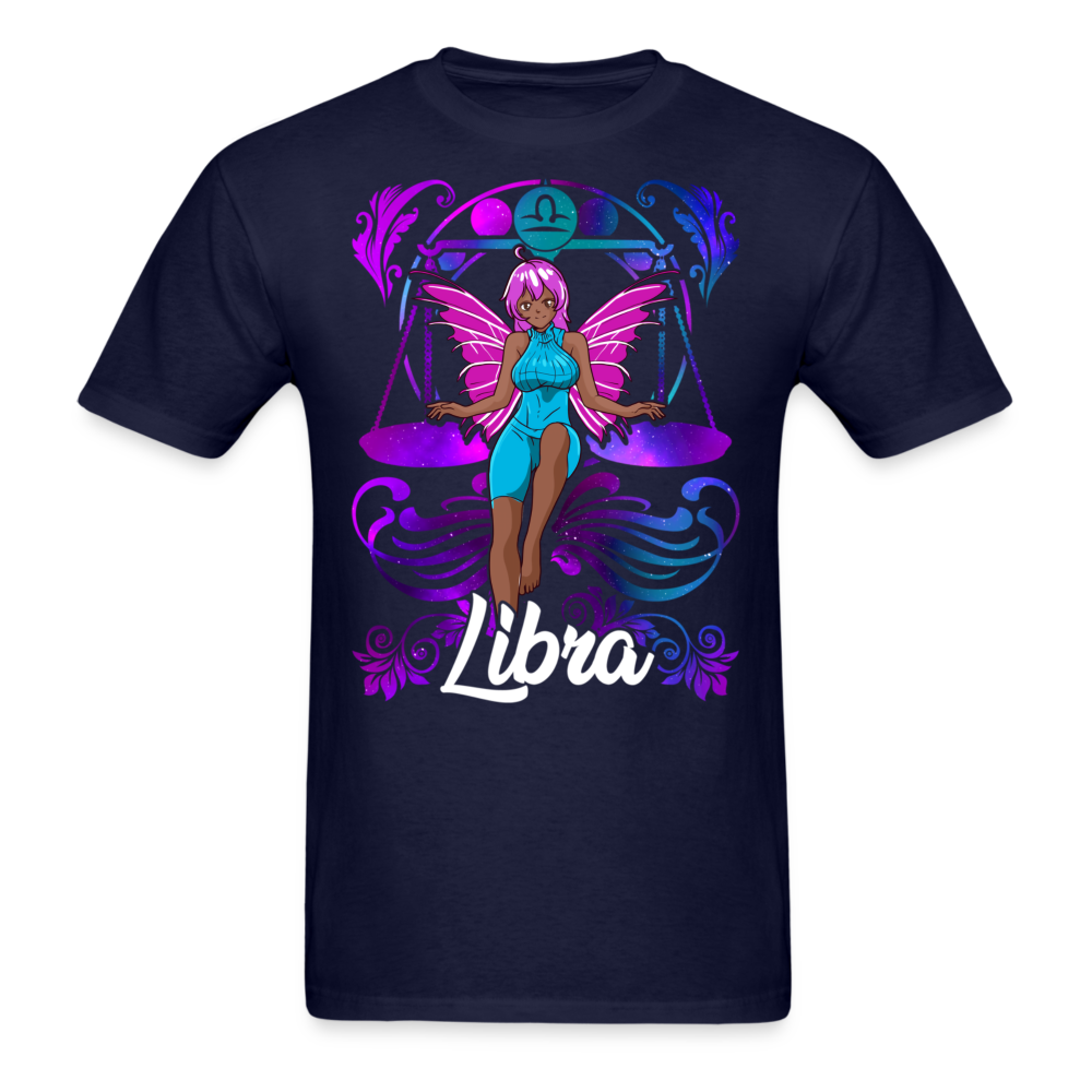 LIBRA BUTTERFLY SUNSIGN UNISEX SHIRT - navy