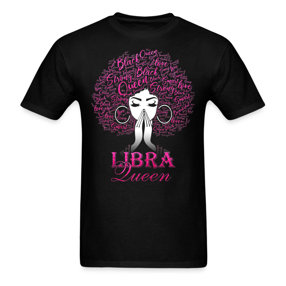 LIBRA PINK QUEEN UNISEX SHIRT - black