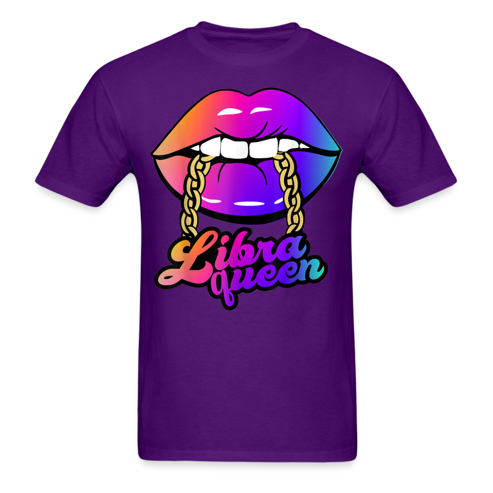 LIBRA RAINBOW LIPS UNISEX SHIRT - purple