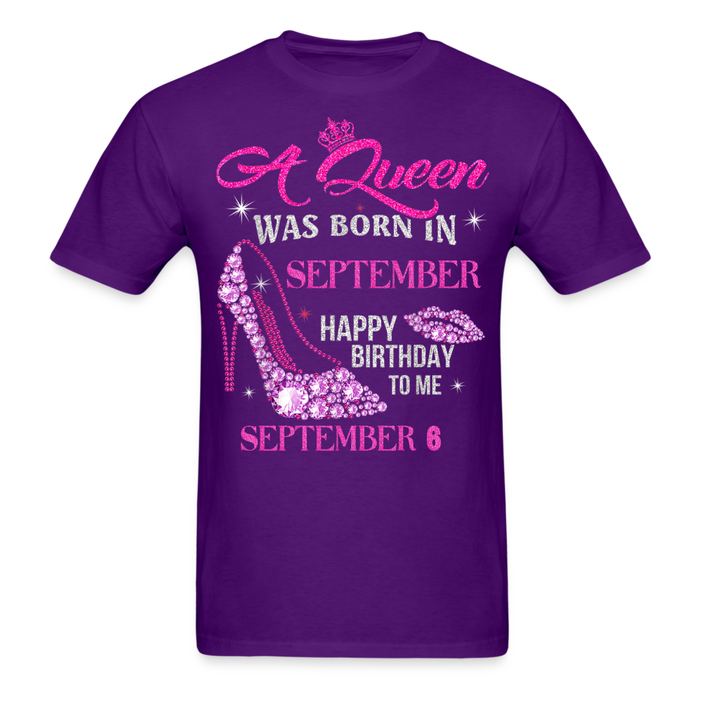 6TH SEPTEMBER QUEEN UNISEX SHIRT - purple