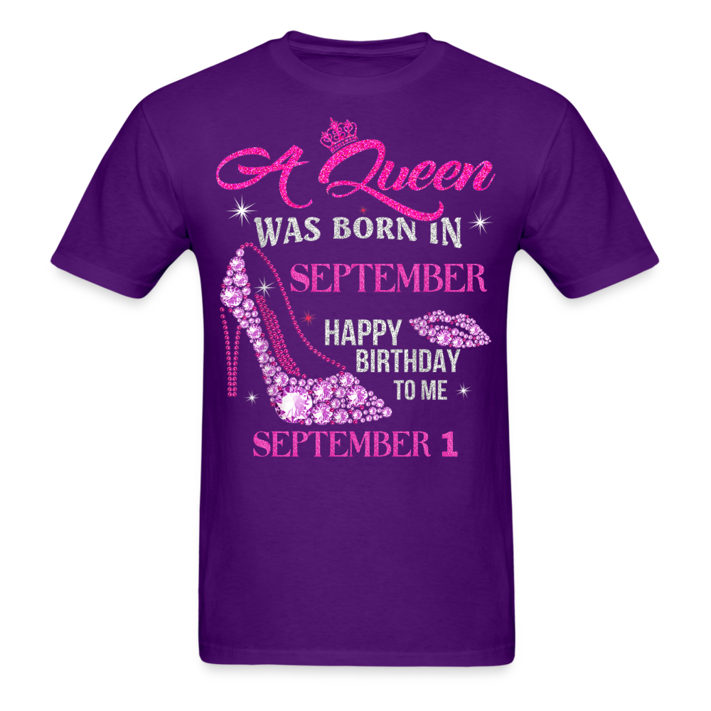 1ST SEPTEMBER QUEEN UNISEX SHIRT - purple