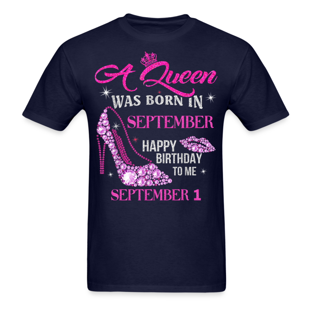 1ST SEPTEMBER QUEEN UNISEX SHIRT - navy