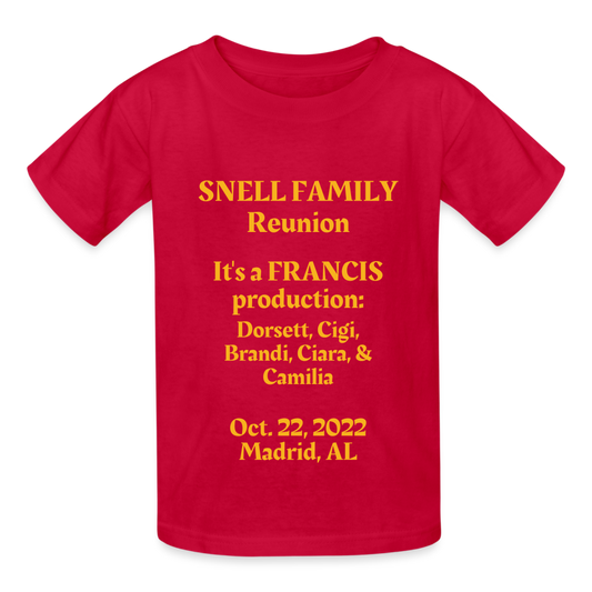 SNELL FAMILY YOUTH SHIRTS - red