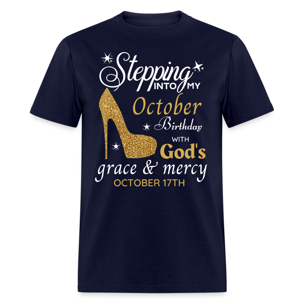OCTOBER 17TH GRACE UNISEX SHIRT - navy