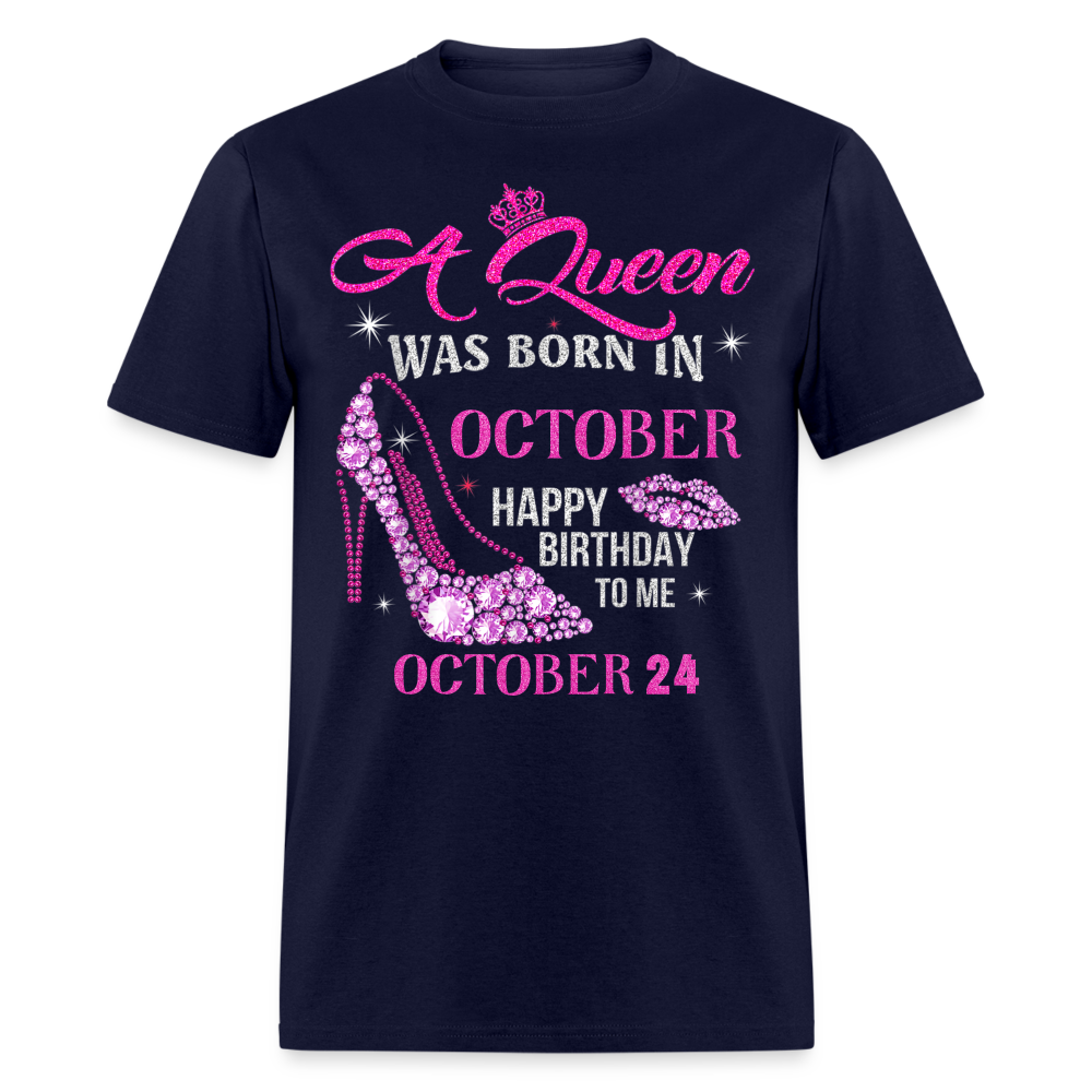 24TH OCTOBER QUEEN UNISEX SHIRT - navy