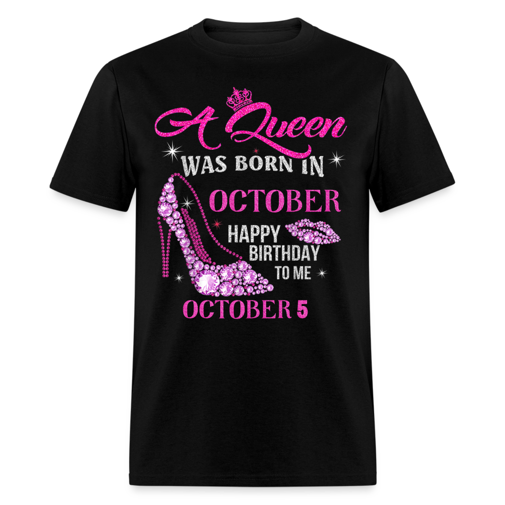 5TH OCTOBER QUEEN UNISEX SHIRT - black