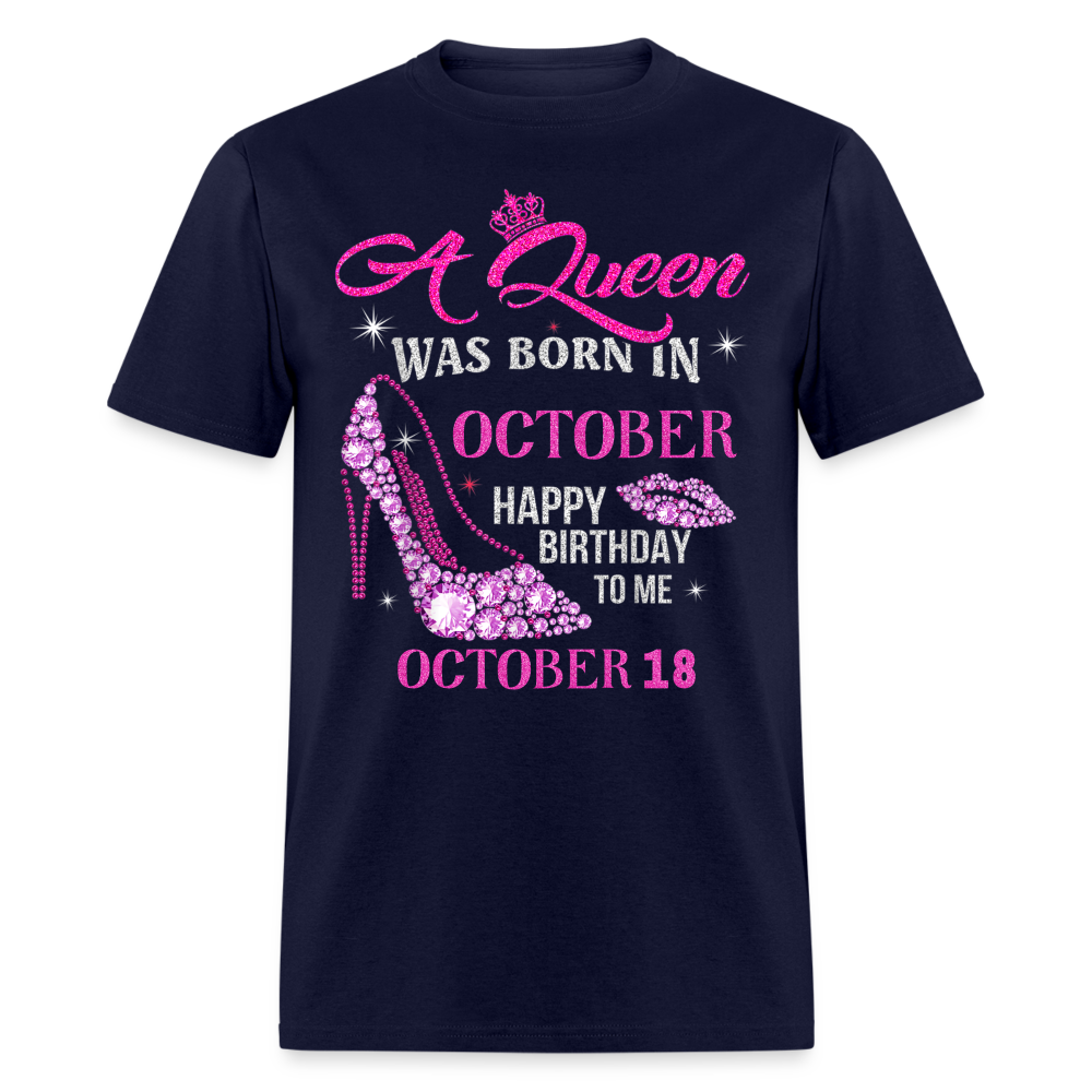 18TH OCTOBER QUEEN UNISEX SHIRT - navy