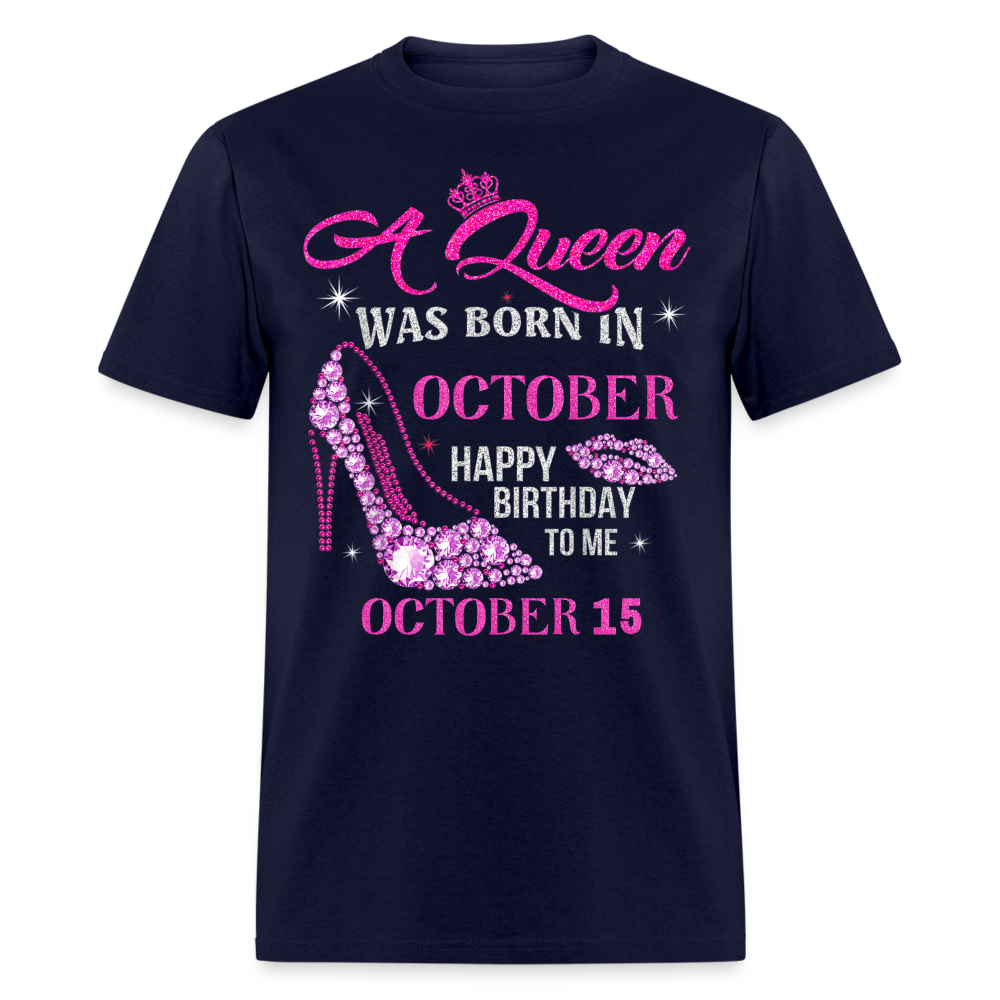 15TH OCTOBER QUEEN UNISEX SHIRT - navy
