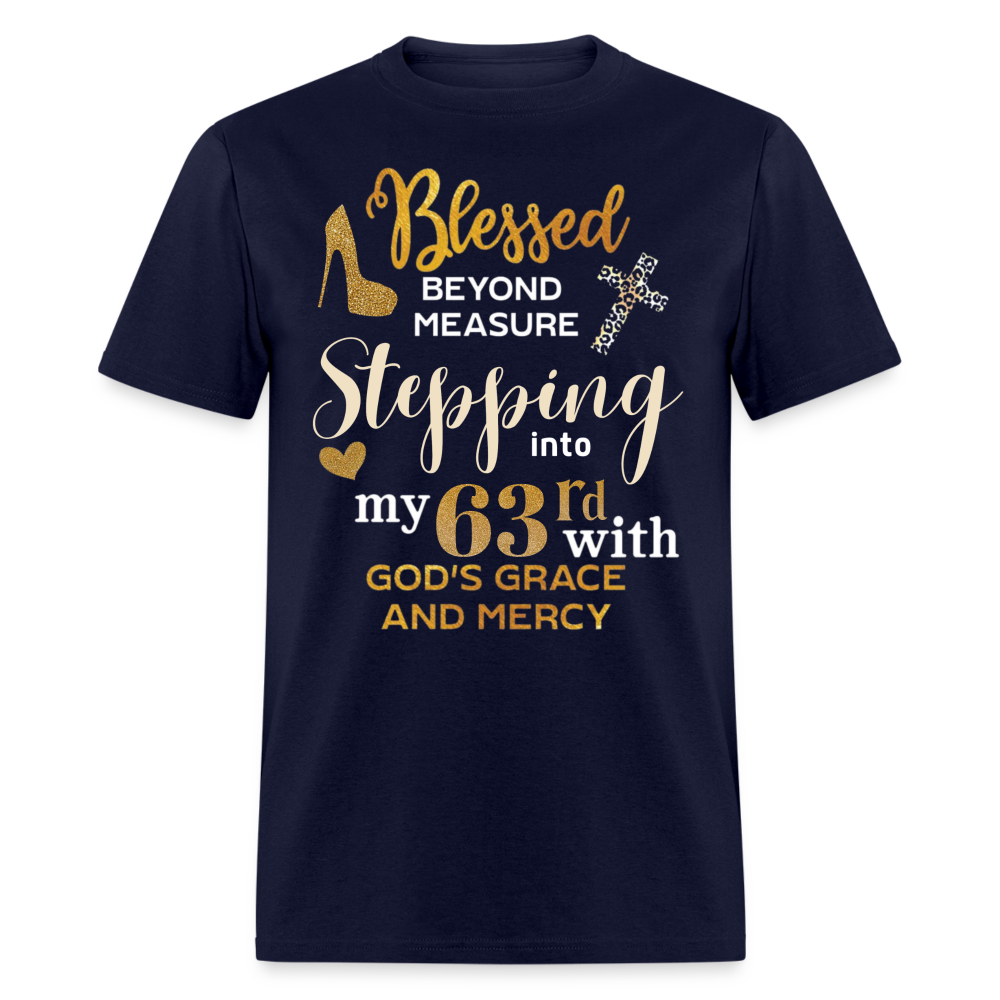 BLESSED STEPPING 63 UNISEX SHIRT - navy