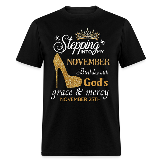 NOVEMBER 25TH GRACE UNISEX SHIRT - black