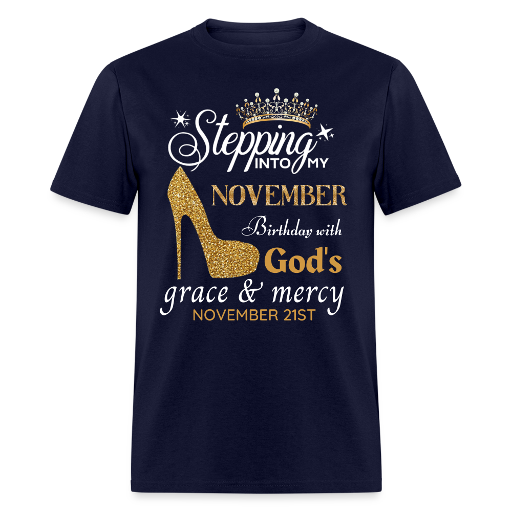NOVEMBER 21ST GRACE UNISEX SHIRT - navy