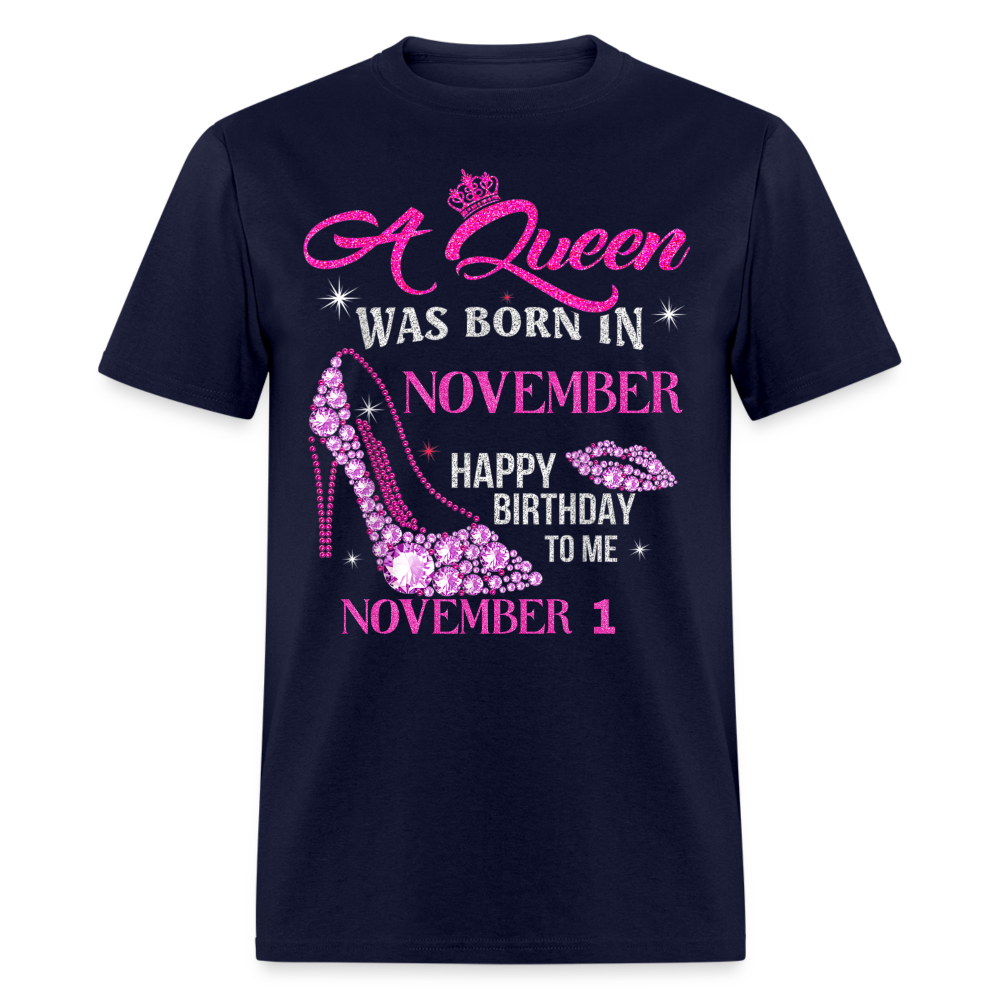 1ST NOVEMBER QUEEN UNISEX SHIRT - navy