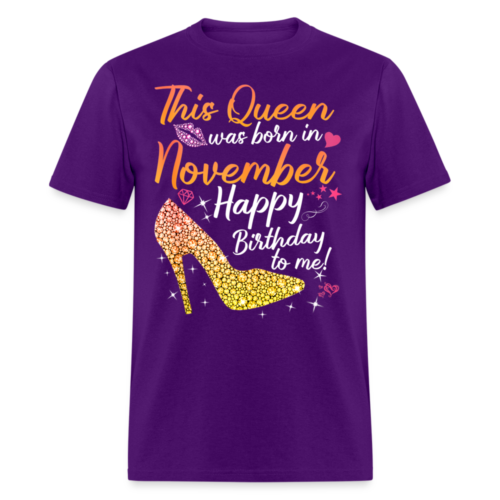 THIS NOVEMBER QUEEN UNISEX SHIRT - purple