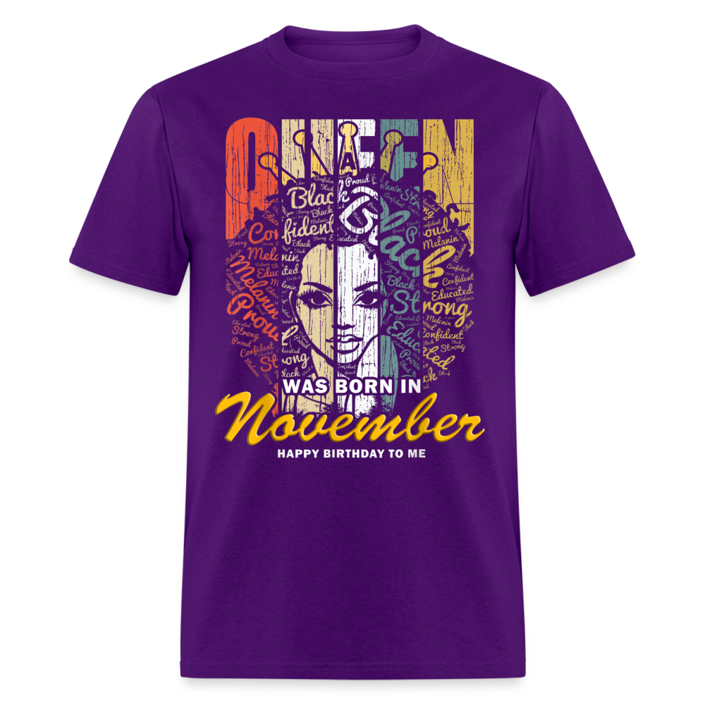 NOVEMBER BLACK UNISEX SHIRT - purple