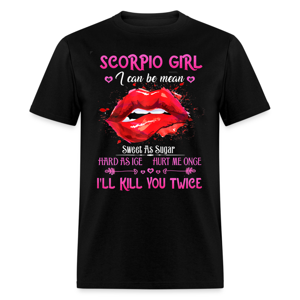 SCORPIO MEAN GIRL UNISEX SHIRT - black