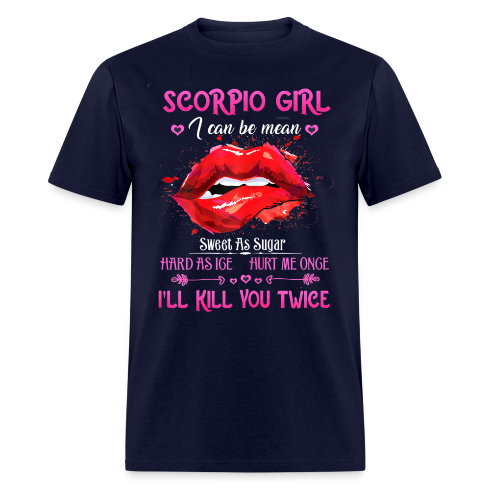 SCORPIO MEAN GIRL UNISEX SHIRT - navy