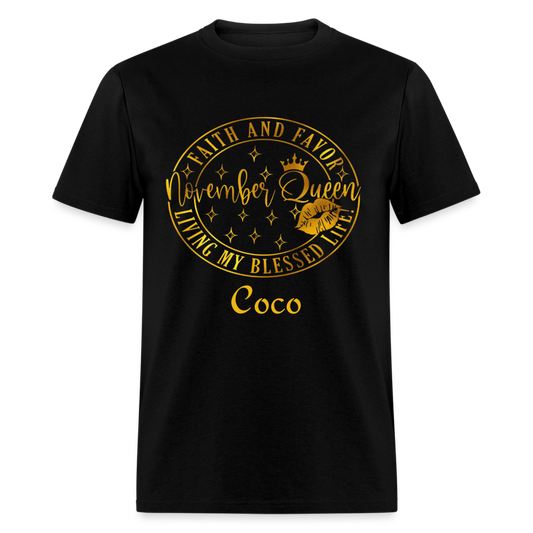 NOVEMBER QUEEN COCO UNISEX SHIRT - black