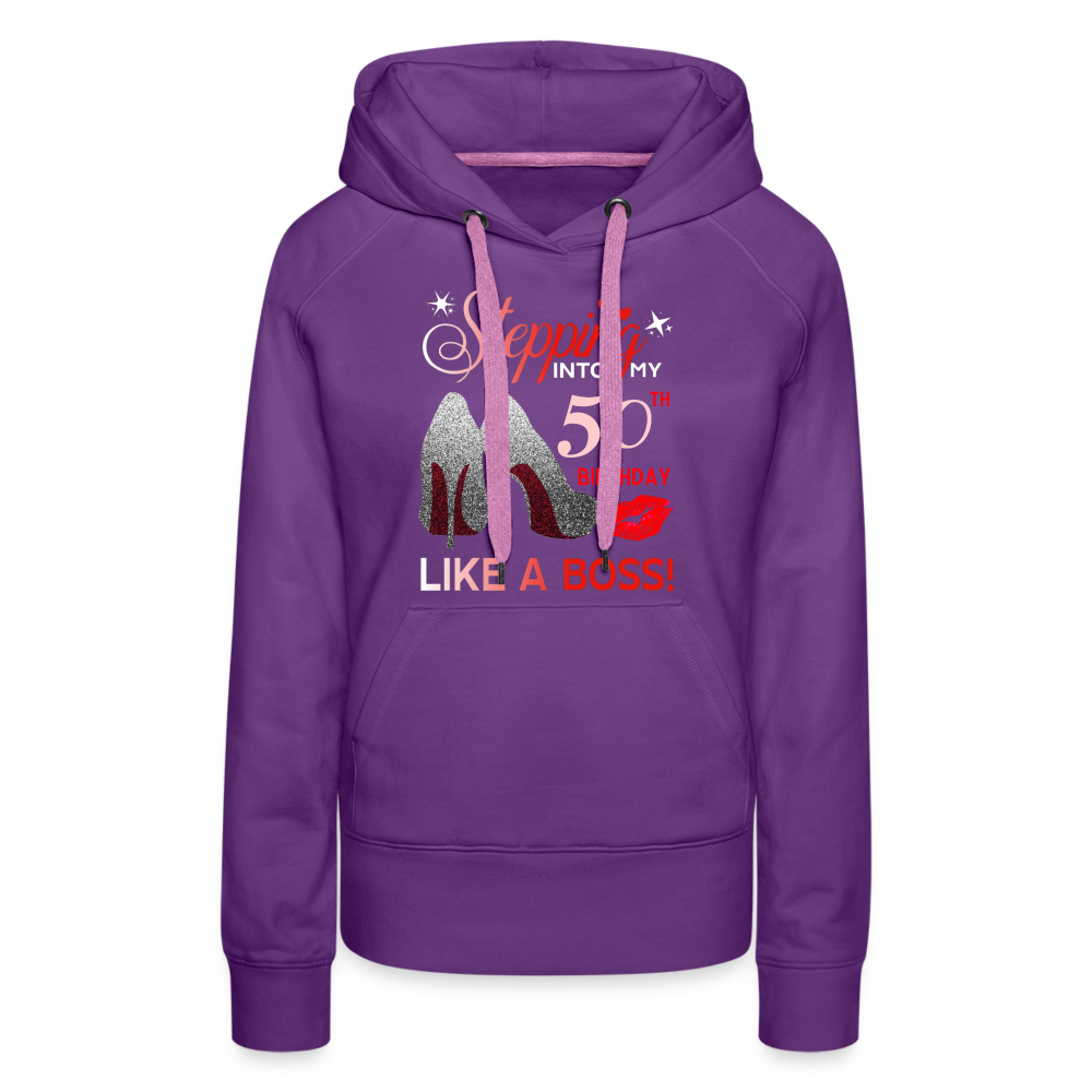 STEPPING 50 BOSS HOODIE - purple