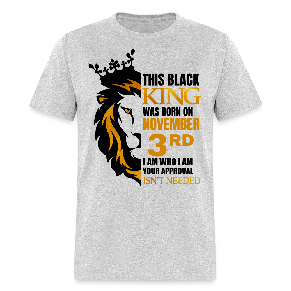 3RD NOVEMBER BLACK KING SHIRT - heather gray