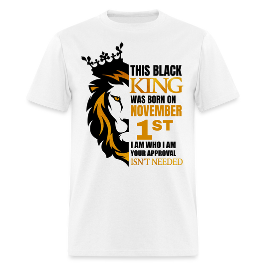 1ST NOVEMBER BLACK KING SHIRT - white