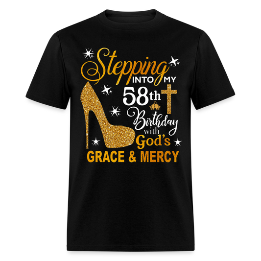 58TH BIRTHDAY GRACE MERCY SHIRT - black