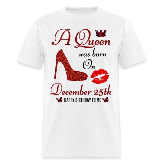 QUEEN DEC 25TH SHIRT - white