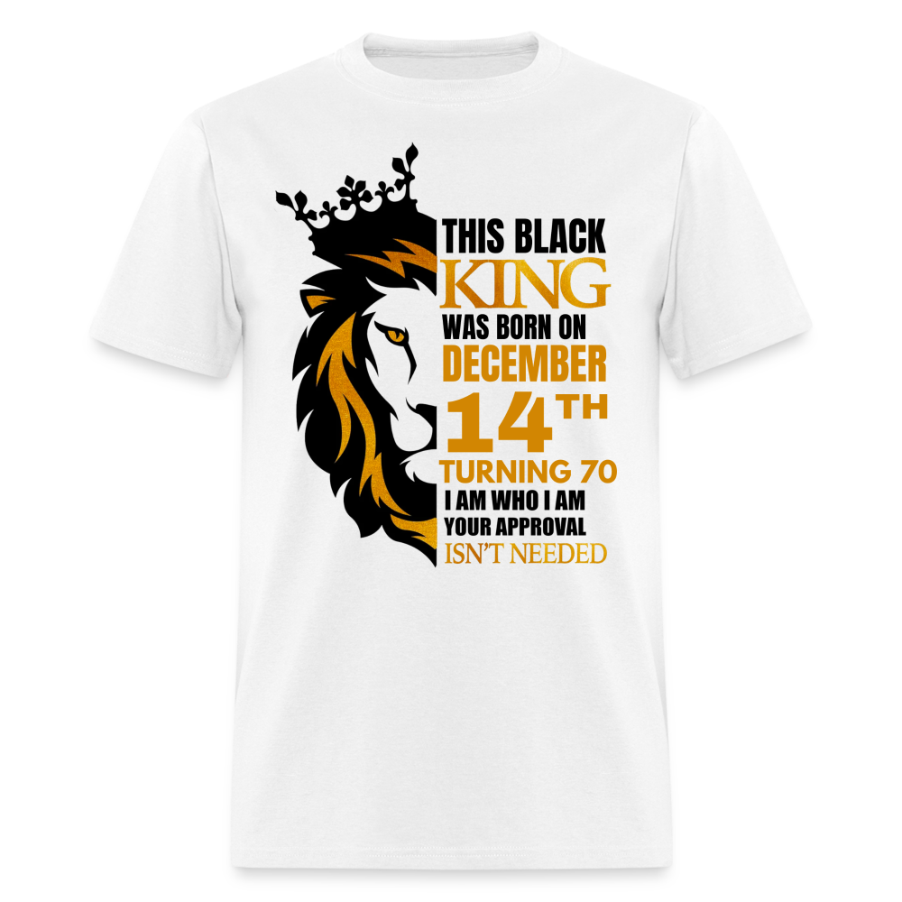 KING 14TH DEC TURNING 70 SHIRT - white