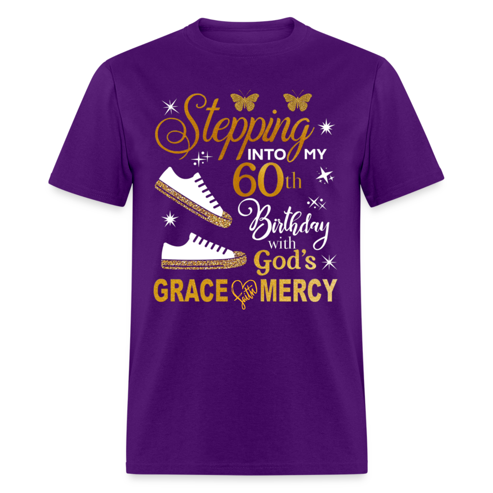 STEPPING 60 GRACE FAITH MERCY SHIRT - purple